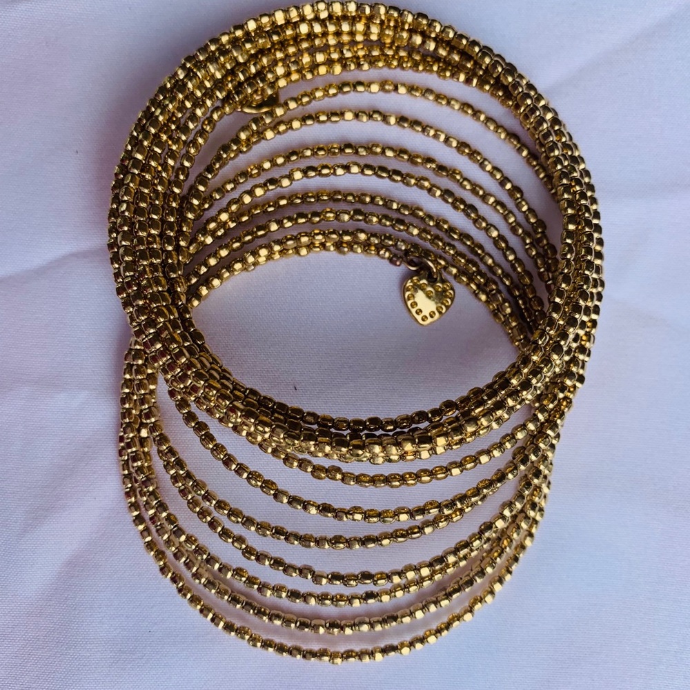 Gold Stella & Dot Spiral bracelet